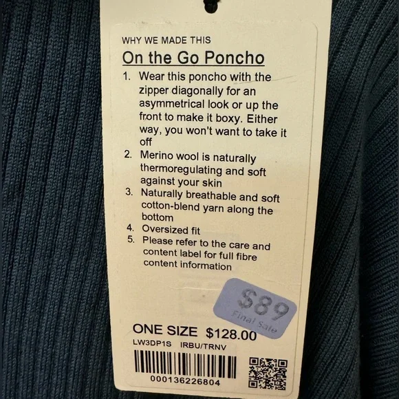 Lululemon On The Go Poncho - Picture 3 of 5